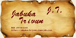 Jabuka Trivun vizit kartica